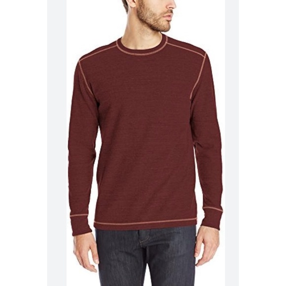 AGAVE WILLAS LONG SLEEVE CONTRAST STITCH TOP MENS LG CREWNECK PREPPY CASUAL - Picture 1 of 12